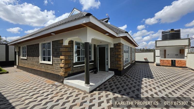 A completed three bedroom home with a paved compound in Mugutha, Ruiru